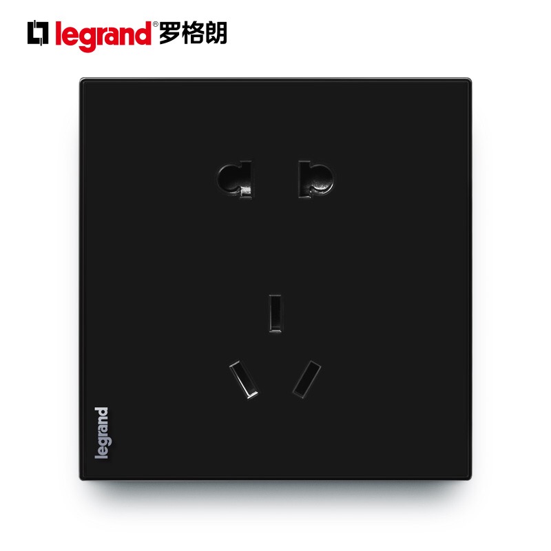 Legrand罗格朗逸远玄武黑色开关86...